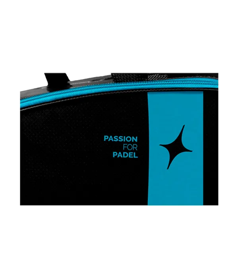 Сумка для падел Starvie Racing Drax Black-Blue 2025, термокарманы и премиальный дизайн