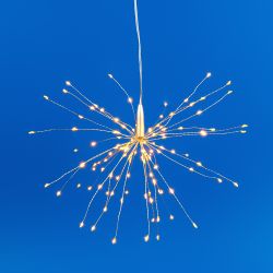 ULD-H3030-150-DTA-3AA-RC WARM WHITE IP20 FIREWORKS Фигура светодиодная Фейерверк на батарейках 3AA не в-к. 30х30см. Подвесная. 120 светодиодов. Теплый белый свет. Пульт ДУ в-к. Провод прозрачный. TM Uniel