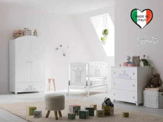 Детская кроватка на колесах Pali Birba White