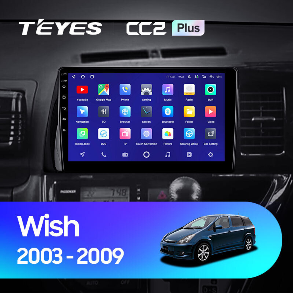 Teyes CC2 Plus 10,2" для Toyota Wish 2003-2009 (прав)