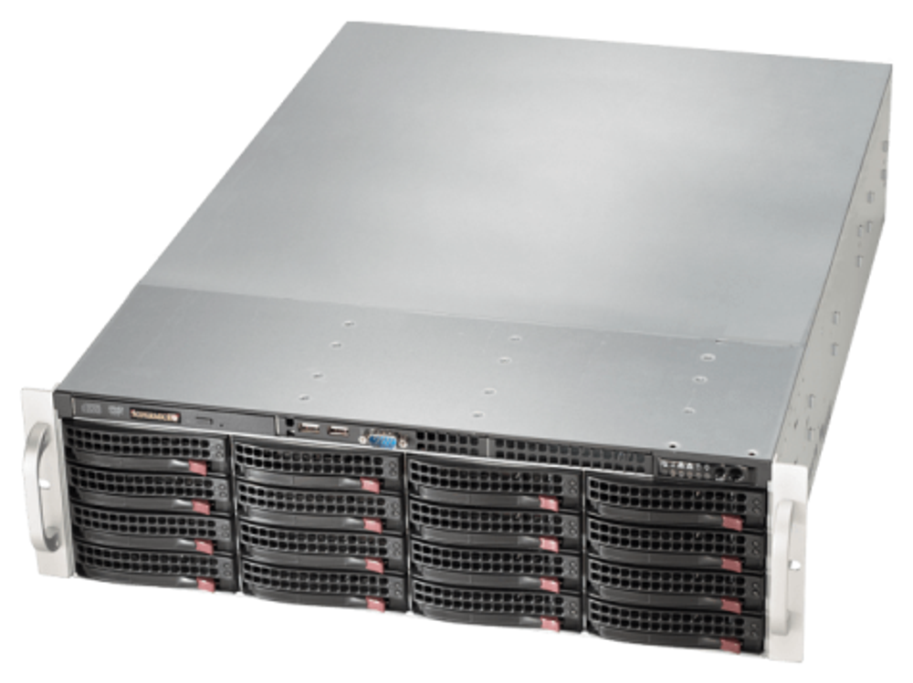 Сервер Supermicro SuperStorage 6039P-E1CR16H без процессора/без ОЗУ/без накопителей/количество отсеков 3.5" hot swap: 16/1200 Вт/LAN 10 Гбит/c