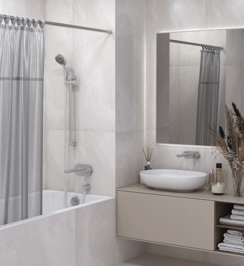 Карниз для ванной Сунержа прямой / L 1800