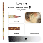 Карандаш ч/г HB "Love me. Котики. Счастье" (BrunoVisconti)