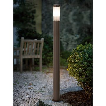 Уличный напольный светильник с датчиком движения 1*E27 900987 коричневый/черный полупрозрачный HELSINKI Eglo