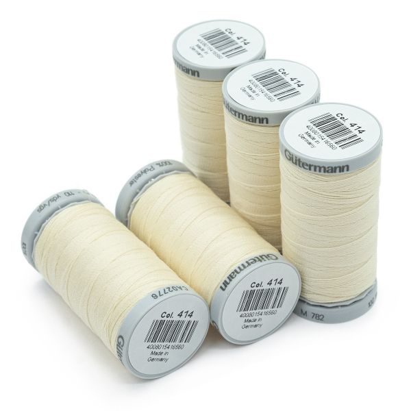 Нитки суперкрепкие Gutermann Extra Strong M782 №40 (100 метров), 5 кат. | 414 св.кремово-бежевый