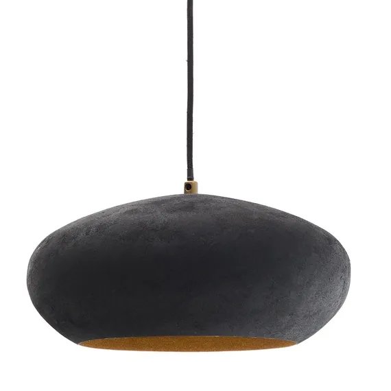 Подвесной светильник Inda Ø30 см, черный металл