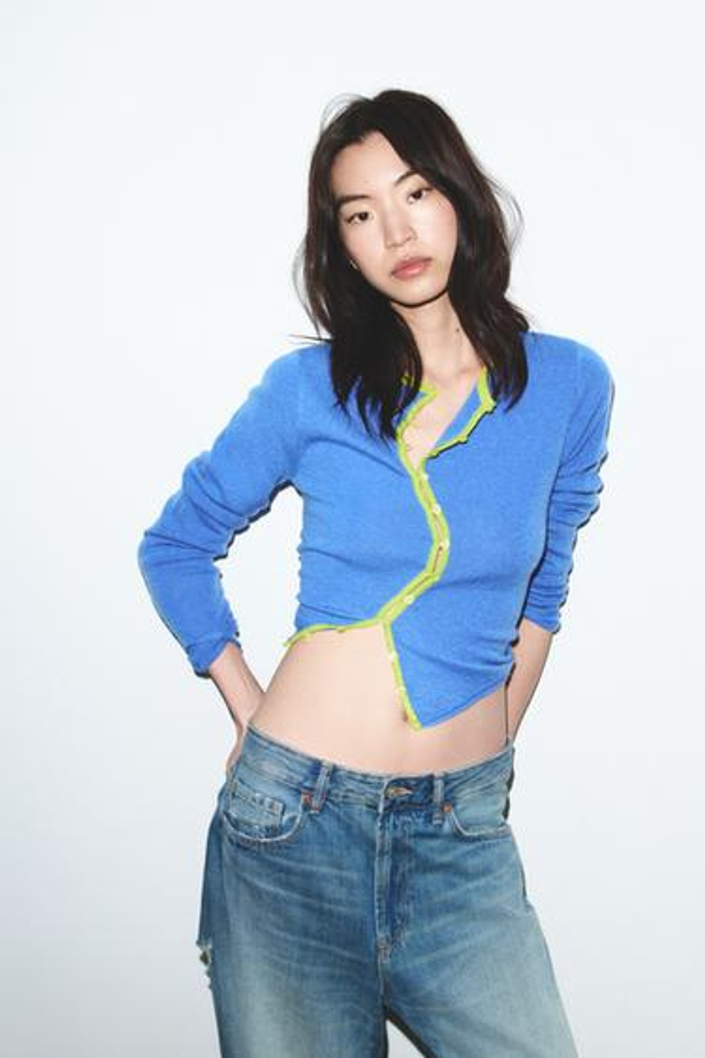 Кардиган с перекрещивающимся вырезом - ZARA
