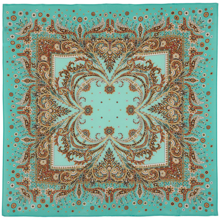 Павловопосадский платок Коралловый бриз 1603-11