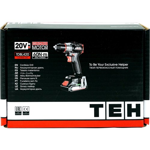 Дрель аккумуляторная 20V (без АКБ и ЗУ) TEH TDBL420