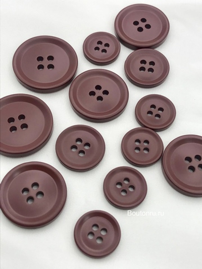 Пуговицы на прокол16 коричнево-бордовые