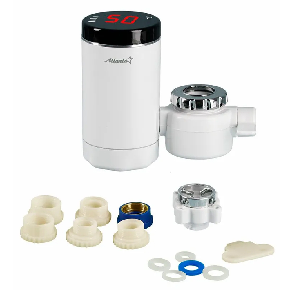 Водонагреватель ATH-7441 3300Вт, проточный, установка на излив, белый