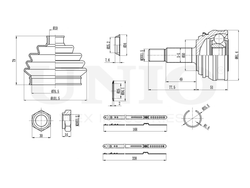 ШРУС внешний UNIO CVJ-20074