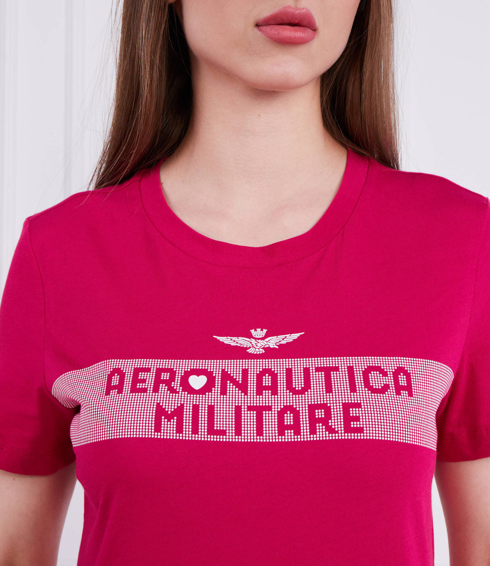 Футболка Aeronautica Militare - розовый(TS2101DJ510)