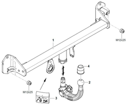 Фаркоп Westfalia 303372600001 для Mini COUNTRYMAN F60 / CLUBMAN F54 / BMW X1 F48 / 2ER F45 / F46 2014-(паспорт и сертификат в комплекте)(без электрики)