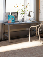 Стол компьютерный Мадейра из натуральной сосны, деревянный, серый