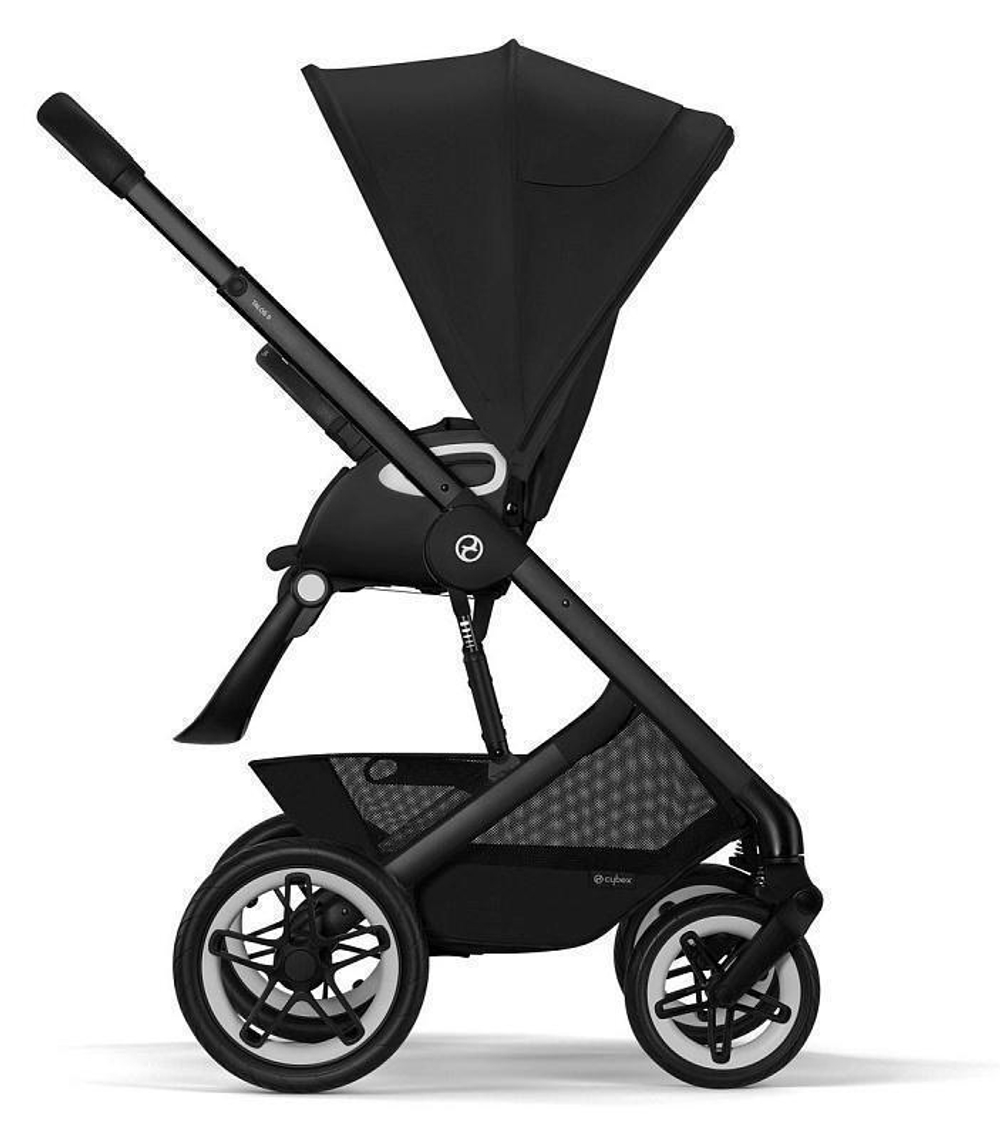 Коляска Cybex Talos S Lux BLK complete Cloud T Platinum White Plus 3 в 1 Moon Black с дождевиками