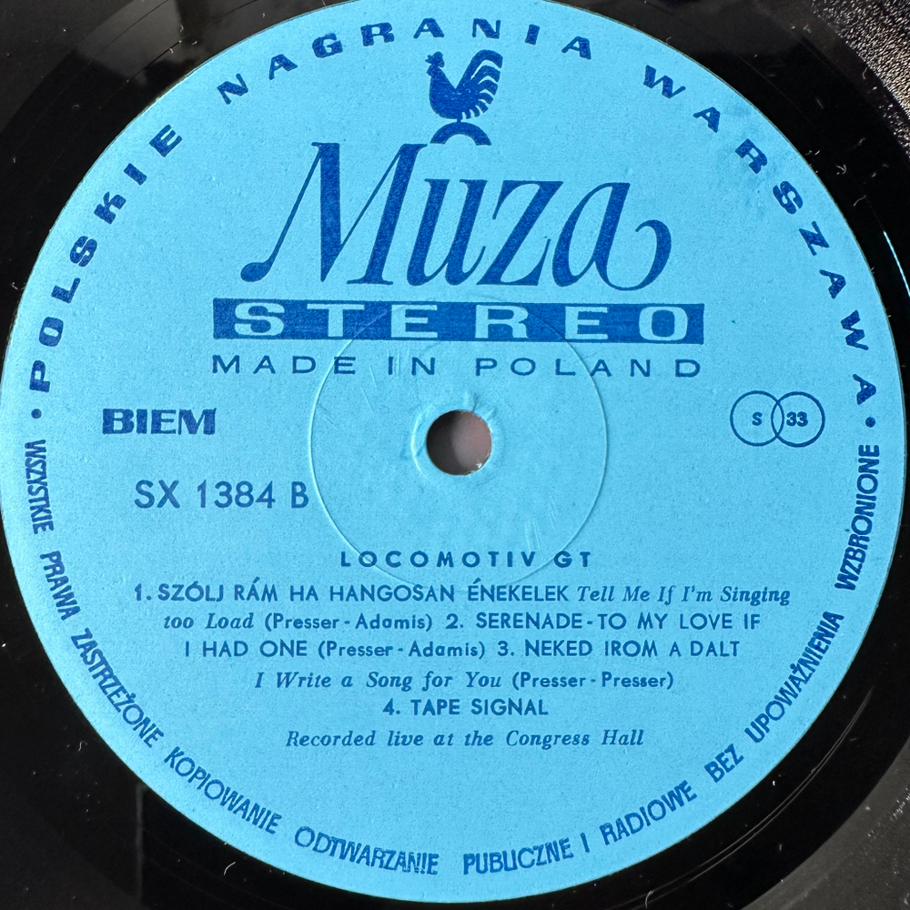 Locomotiv GT ‎– In Warsaw (Польша 1976г.)