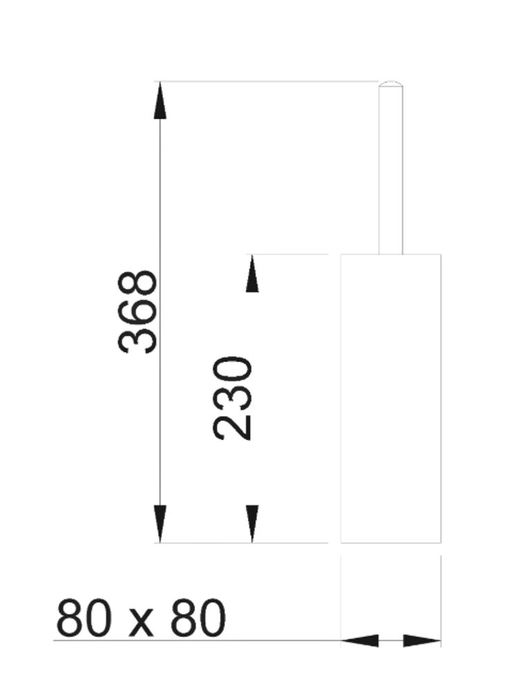 Ёршик туалетный универсальный нерж. сталь NOFER 09074.S матовый