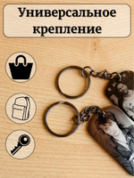 Жетон брелок с  гравировкой фото, нержавеющая сталь