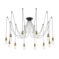 Citilux Эдисон CL451121 Люстра паук Венге Бронза