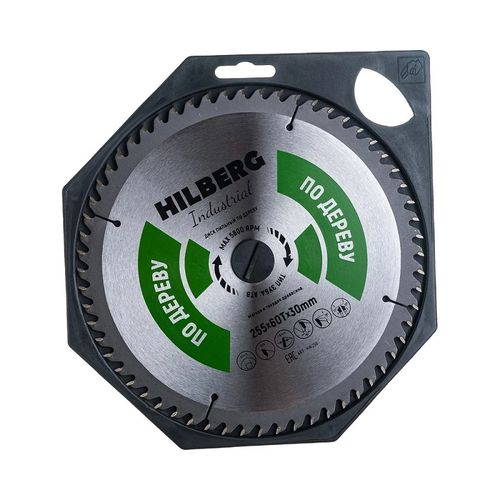 Диск пильный по дереву 255х30 мм 60 зубьев Hilberg