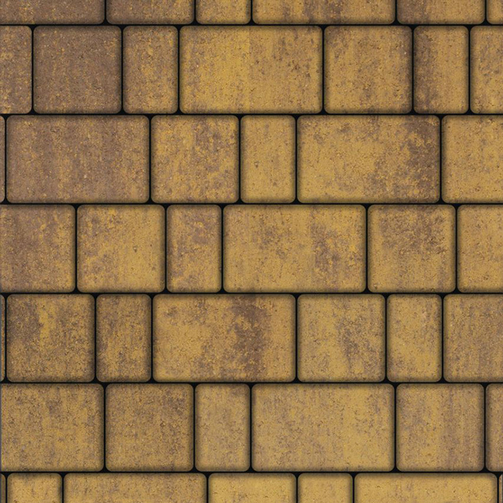 Тротуарная плитка СТАРЫЙ ГОРОД - Листопад гладкий Янтарь, комплект из 3 видов плит