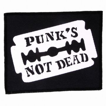 Нашивка Punks Not Dead лезвие (205)