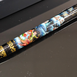 Ручка шариковая Parker "Сказочная тройка" на черном с ручной росписью Палех в коробке