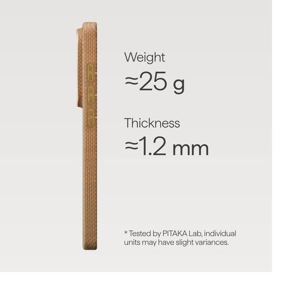Чехол Pitaka Edge Case для Samsung S26 Ultra, Золотой блик | Golden Glint