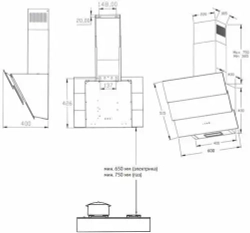 Каминная вытяжка Korting KHC 68073 GN
