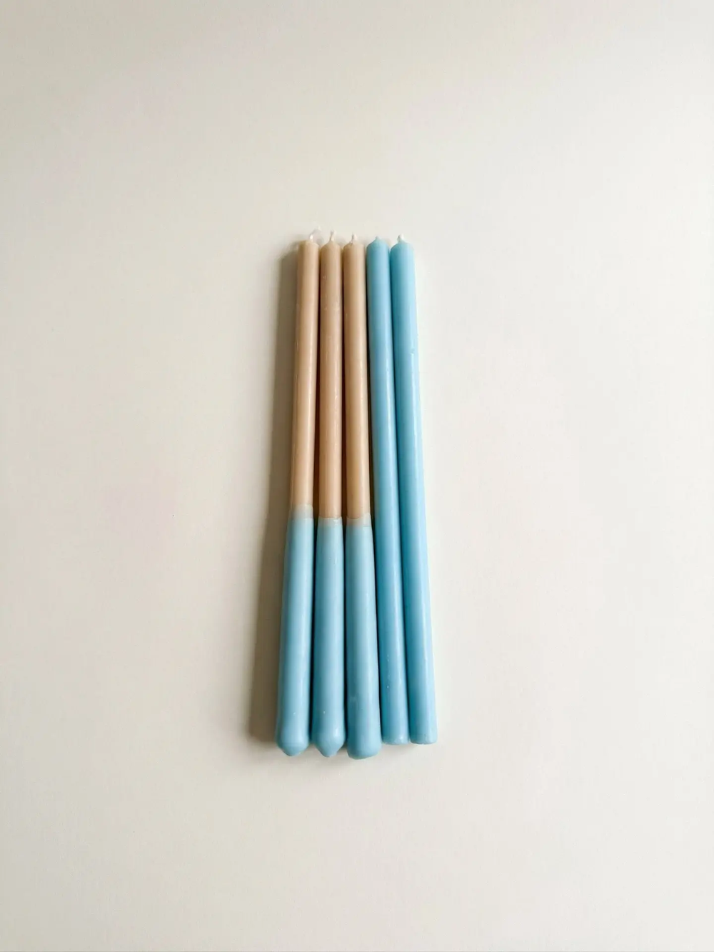 Свеча из коллекции "Пять вечеров" голубой/охра