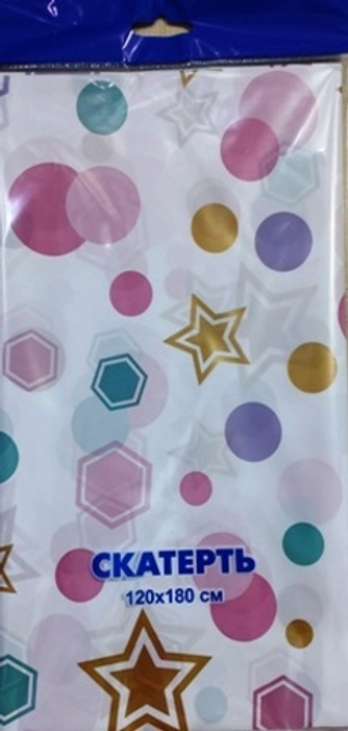 Скатерть п/эт 120*180см "Бумфети" /1шт