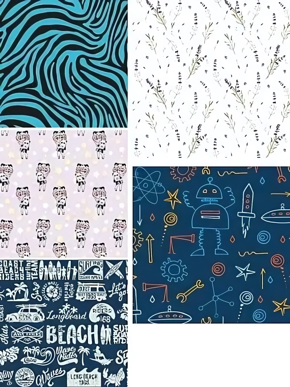 OPTIMA Упаковочная бумага На стиле В АССОРТИМЕНТЕ (70х100см, 1л, 5 дизайнов в шоубоксе) УБ-4462