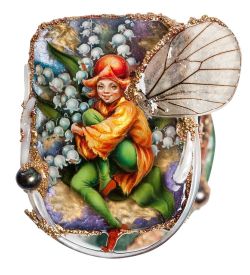 Народные промыслы ШК-50/17 Шкатулка «Мотылек» исп. Шеншины