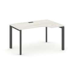 Style Project Стол рабочий эргономичный SN-59P.SPA-022(R) Дуб Наварра/Металл Антрацит/Черный Заглушк