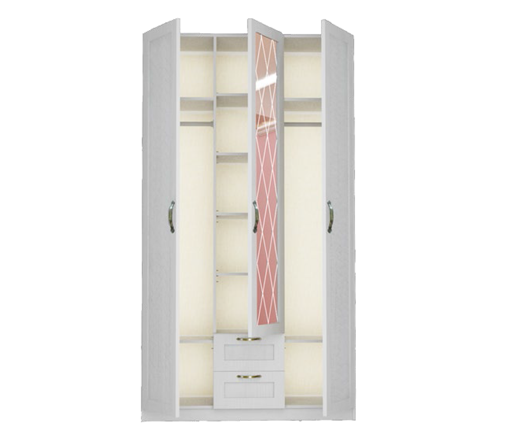 Шкаф трехстворчатый с двумя ящками "Александрия" ДА-01 (бодега светлая), ЛДСП/МДФ, Велес, г. Туймазы