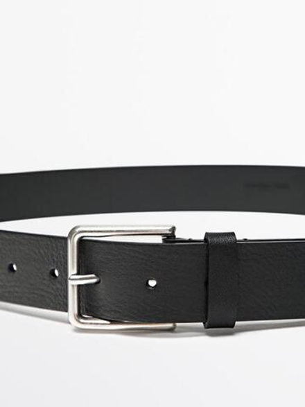Massimo Dutti Ремень из кожи наппа, черный