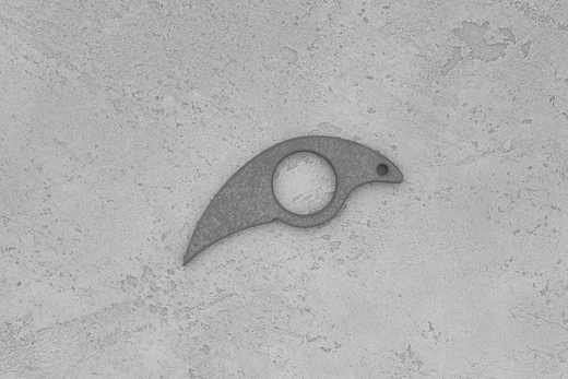 Заготовка для ножа, сталь VG-10 3,6мм. Модель "Коготок" с клинком 32мм, ТО 62-63HRC