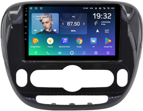 Магнитола для KIA Soul 2 2014-2019 (климат, рамка глянцевая) - Teyes CC2 PLUS монитор 9" QLED, Android 10, Быстрая, SIM-слот