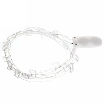 Гирлянда для дома «Бабочка» на батарейках 2,0 м 20 ламп LED, 1 реж., IP-20, Теплый белый