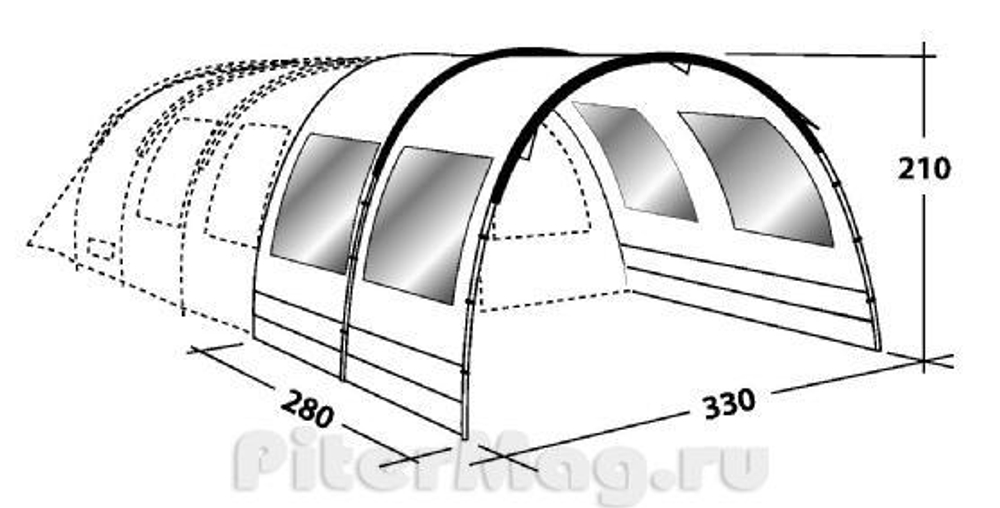 Палатка Outwell Bear Lake 4 Front Extension [110189]