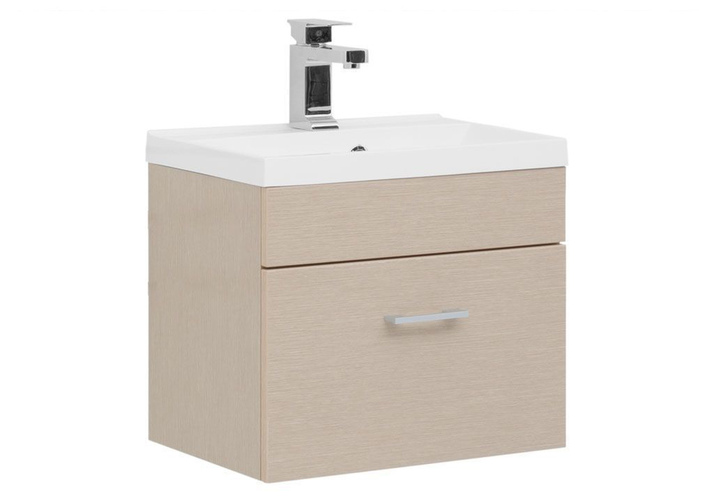 Тумба с раковиной Aquanet Нота NEW 50 светлый дуб
