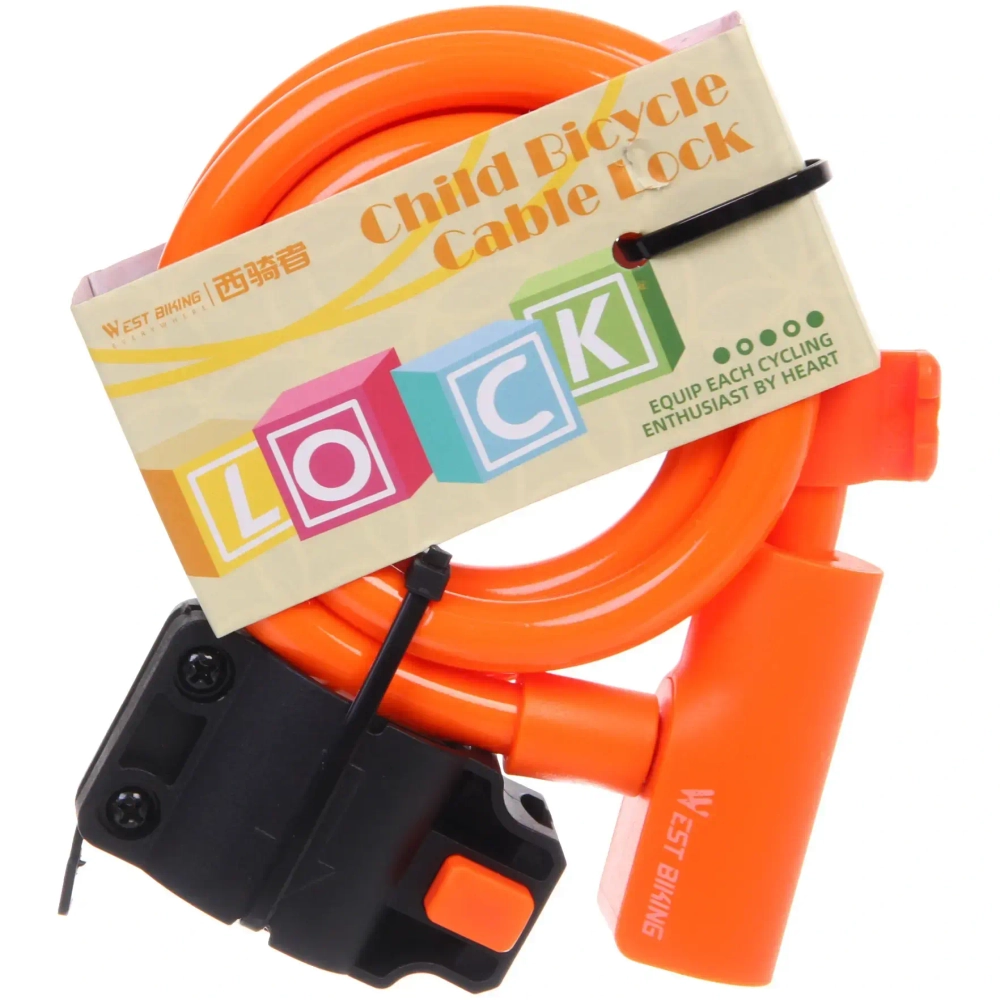 Замок велосипедный тросовый West biking, YP0705100