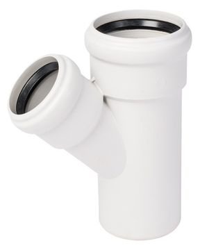 Тройник Ostendorf Skolan dB SKEA 110/58 мм, 45° канализационный (335220)