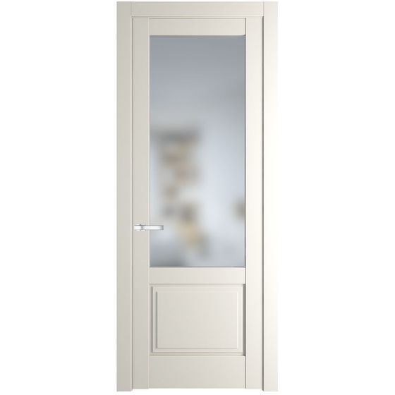 Межкомнатная дверь эмаль Profil Doors 3.2.2PD перламутр белый стекло матовое