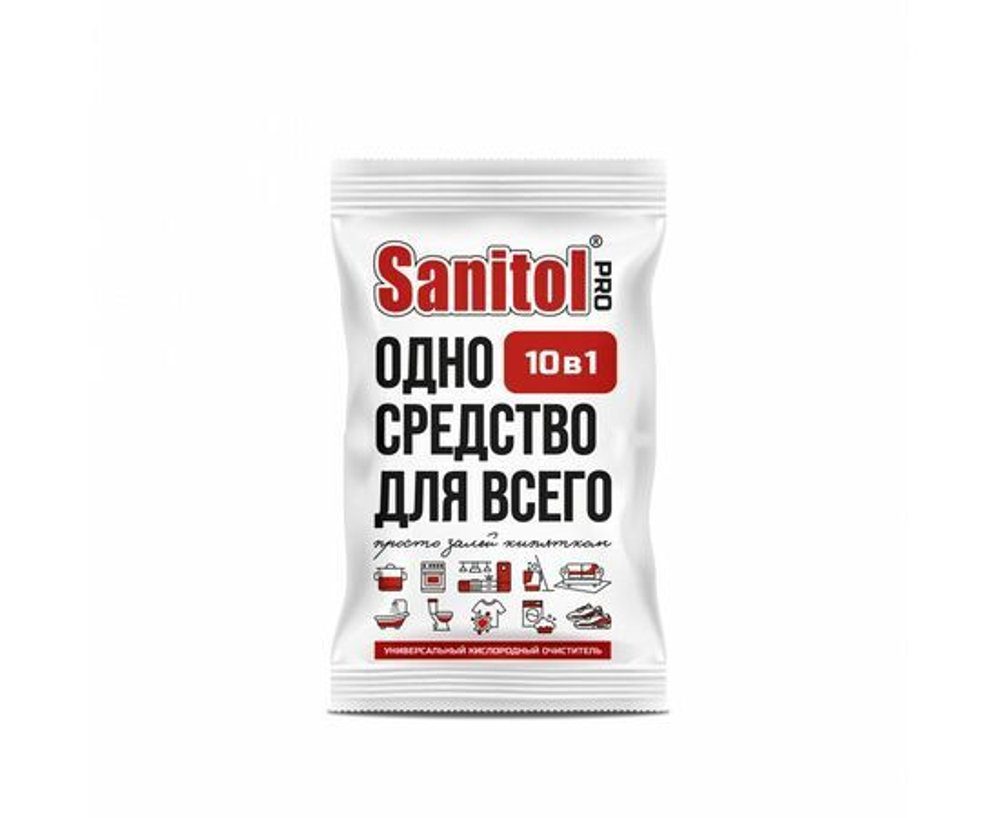 SANITOL Универсальный кислородный очиститель Pro, 100 г, 12 шт