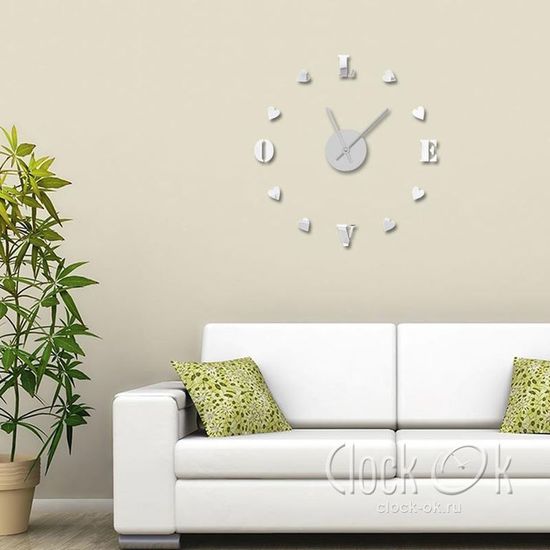 Настенные 3D часы Sweet Love