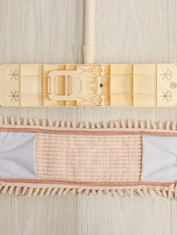 Швабра для мытья пола плоская Доляна, насадка букля 42×12 см, металлическая ручка 120 см, цвет МИКС