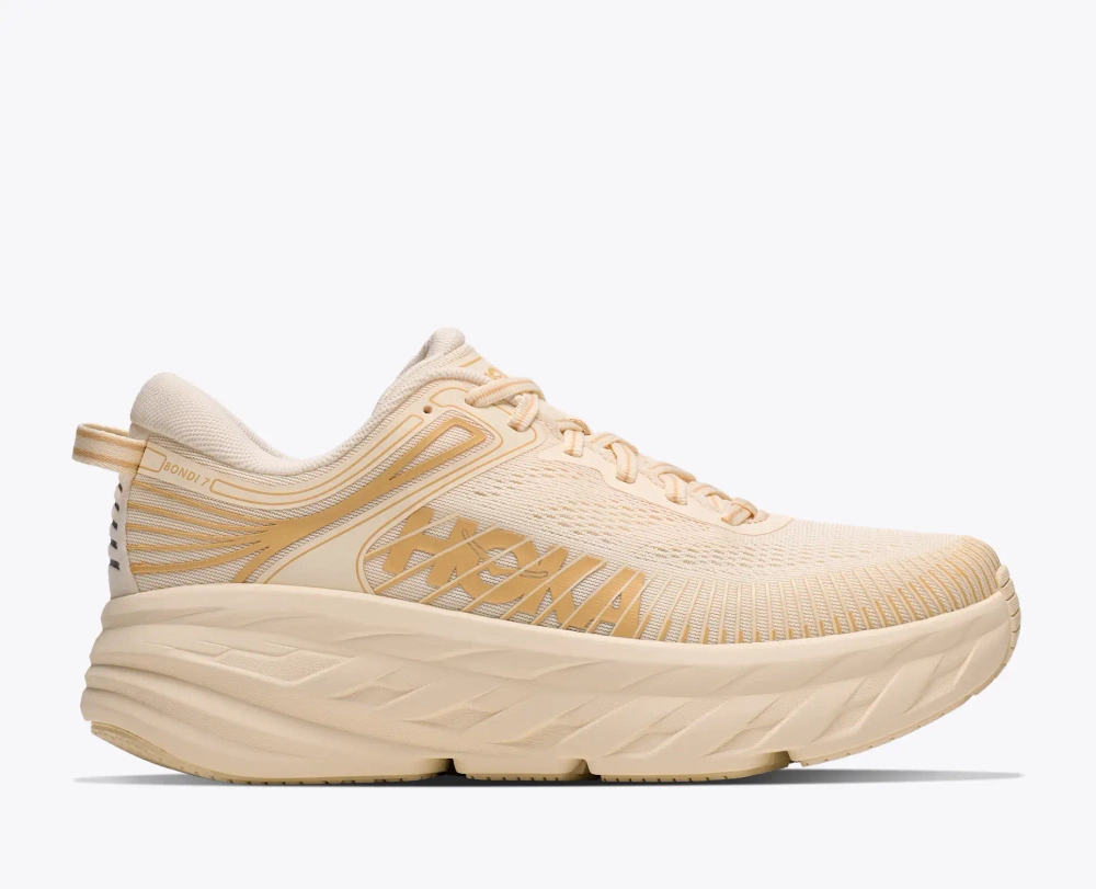 Женские кроссовки Hoka Bondi 7 - Vintage Yellow / Honeycomb