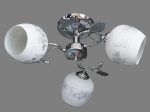 Люстра потолочная MyLight хромированная для всех видов потолков 6993/3 180W, потолочный светильник E27